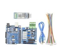 SAANICH 4WD Ackerman Sterzo RC Auto ROS Robot Telaio Con Servo Doppio Motore DC 12V Con Encoder for Arduino FAI DA TE STELO kit giocattolo(Only Control Kit)
