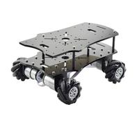 SAANICH 5KG Carico 4WD 60mm Ruota Mecanum Robot Telaio for auto con motore encoder DC 12V for Arduino Raspberry Pi Progetto fai da te(RED)
