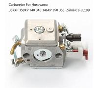 SAANICH Carburatore Fit For Husqvarna 357XP 359XP 340 345 346XP 350 353 Carb for Zama C3-EL18B Auto Moto Spazzaneve Motosega Accessori