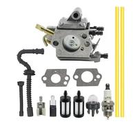 SAANICH Kit carburatore adatto for Stihl MS192 MS192T MS192TC for motosega Zama C1Q-S258, rondelle, candela, tubo flessibile del carburante, pompa di adescamento del motore