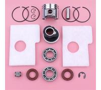SAANICH Kit cuscinetto con anello di sicurezza for spinotto pistone da 38 mm adatto for Stihl MS180 018 MS 180 motosega utensile di ricambio parte manovella cuscinetto paraolio filtro aria