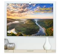 Saarland Weltkulturerbe und Wein (hochwertiger Premium Wandkalender 2026 DIN A2 quer), Kunstdruck in Hochglanz: Das kleinste Bundesland Deutschlands bietet viel Natur, dazu Kultur und Geschichte