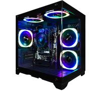 SAAV X1 PC da gioco precostruito Intel G5400 CPU da 3,7 GHz, 16 GB di RAM, GPU GEFORCE GTX 750 GDDR5, NVME da 512 GB, WiFi 6, Bluetooth, Win 11, tastiera del mouse, desktop per PC da gioco, garanzia