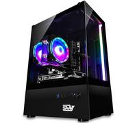SAAV X1 PC desktop da gioco precostruito con CPU i5 3,4 GHz, 16 GB di RAM, GPU GEFORCE GTX 750 GDDR5, NVME 512 GB, WiFi 6, Bluetooth, Win 10, tastiera del mouse, desktop per computer da gioco, 1 anno