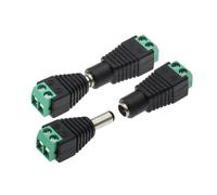 Saaygdfg Adattatore jack maschio DC Power 2,1 x 5,5 mm per CCTV LED 5,5 x 2,5 mm, presa 5 pezzi (testa maschio, 5,5 x 2,5 mm)