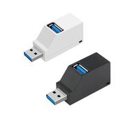 Saaygdfg Hub USB 3.0 a 3 porte USB-A adattatore distributore, Plug & Play, nessun driver richiesto per computer portatile, PC, auto, Mac Pro (nero, 1 pezzo)