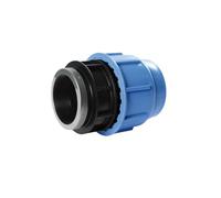 SAB Raccordi a Compressione BlueSeal 16 Femmina 16 x 3/4", Raccordo Idraulico in PP, PN16, per Giunzione Tubi in Polietilene, per Impianti di Irrigazione