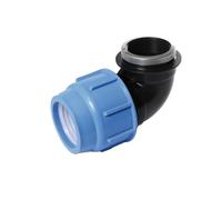 SAB Raccordo a Gomito a 90° Filettato Femmina 32 x 3/4", Raccordi a Compressione BlueSeal 16 in PP, PN16, per Giunzione Tubi in Polietilene, per Impianti di Irrigazione
