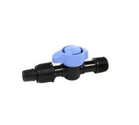 SAB Valvola Rubinetto Tape Filettata Maschio 16X3/4" per Tubo Acqua Manichetta Gocciolante, 10 Pezzi, Ideale per impianti di irrigazione a goccia in giardino, balcone e orto