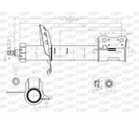 SAB8075.31 OPEN PARTS Ammortizzatore per OPEL,VAUXHALL