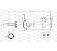 SAB8113.31 OPEN PARTS Ammortizzatore per OPEL,VAUXHALL