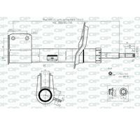 SAB8556.31 OPEN PARTS Ammortizzatore per PEUGEOT