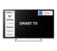SABA SA75KN9VDA SMART TV 75'' ULTRA HD 4K, Sistema operativo VIDAA, Triplo tuner DVBT2/C/S2 HEVC MAIN10, Certificato TivuSAT, Piedistallo centrale, Dolby Saba