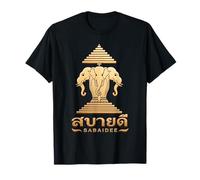 SabaiDee Lao Erawan Elefante a Tre Teste Maglietta