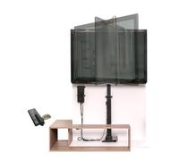 SABAJ - Supporto per TV motorizzato, con telecomando K-1, rotolift a scomparsa, 720 mm, regolabile in altezza fino a 874 mm, 34", capacità di carico 30 kg, 66 libbre, garanzia di 5 anni
