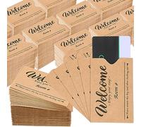 Sabary 1000 buste per carte di credito per chiavi dell'hotel, custodie per carte di credito, buste per biglietti regalo, stampate, benvenuti, ospiti, godetevi il vostro soggiorno per affari, 6 x 8 cm,