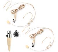 Sabary 2 cuffie sovrauricolari con microfono sovrauricolare, da appendere, con mini XLR a 4 pin, cavo da 1,5 m, compatibile con il sistema wireless Shure, trasmettitore bodypack per presentazioni