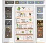 Sabary Back to School Classroom Door Decor Plant Motivational Bookshelf Door Cover 170,9 cm Parole di Saggezza Sfondo per Classroom Party Home Wall Decor