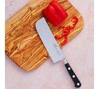 SABATIER - Coltello Nakiri IDEAL 100% forgiato - Prodotto in Francia - 16 cm - Lama e rivetti in acciaio inossidabile - Perfetto per tritare, affettare e sminuzzare le verdure con precisione.