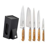 Sabatier Trompette - Blocco 5 coltelli da cucina - Essentiel - Acciaio 5Cr15MoV - Finitura satinata - Nero