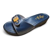 SABATINI CALZATURE Sandali alti da donna in pelle, realizzati a mano artigianale, blu, nero, rosso, beige, supporto cuscino in memory foam, Beige, 39 EU