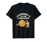 Sabato è per l'osservazione delle stelle Saturno Astronomy Design Maglietta