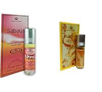 Sabaya & Sondos - Olio profumato concentrato, confezione da 2, lunga durata, senza alcol, per uomini e donne, 6 ml per roll-on