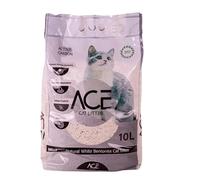 Sabbia bianca agglomerante Super Premium per gatti con carbone attivo 10l, eccellente per controllare gli odori. 100% bentonite naturale. con elevata ritenzione di liquido superiore.