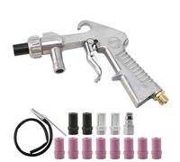 Sabbia Blaster Kit sabbia Blasting Gun con 8 Nozzles Ceramic Nozzles 4 Metal Nozzles and Hose Handheld Sandblasting Gun