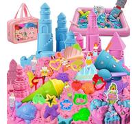 Sabbia Cinetica Bambini Set 1000g, Magica per Bambini,Attività con Sabbia Cinetica Piccoli Giocattoli Sensoriali con Sabbia Magica Giochi Sabbia per Bambina Bambini 3 4 5 6 7 8 9 Anni