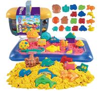 Sabbia cinetica magica Woopie 0,8 kg - set in cestino con stampini