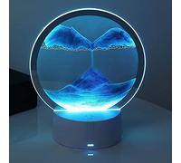 Sabbia da girare con luce a LED, sabbiatura, arte sabbiosa in acque profonde, arte sabbiosa in movimento, 3D Moving Sand Art Table Lamp,3D Floating Sandmalere,Immagine di sabbia dinamica