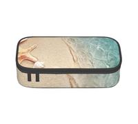 Sabbia Di Mare Con Stelle Marine, Astuccio per matite, Astuccio per matite Astuccio per penne a matita di grande capacità Borsa per cosmetici