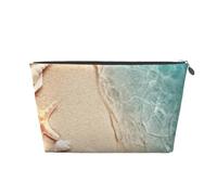 Sabbia Di Mare Con Stelle Marine, Borsa da toilette Borsa per trucco Borsa per cosmetici Borsa da toilette da viaggio portatile