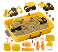 Sabbia per Bambini - 900G Di Sabbia Magica Con 3 Grandi Camion Da Costruzione, 1
