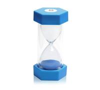 Sabbia Timer per Bambini e Cucina - Clessidra Colorata 15 Minuti - Decorazione e Time Management per Casa, Classe, Ufficio - Blu