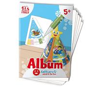 Sabbiarelli Sand-it For Fun - Album Calendario dell’Avvento 3D: 5 Fogli Adesivi A5 per Creare un Calendario dell’Avvento DIY da Colorare con Sabbia (NON INCLUSA) - Lavoretti di Natale Bambini 5+