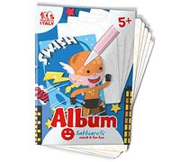 Sabbiarelli Sand-it For Fun - Album I Supereroi: 5 Disegni da Colorare con la Sabbia (sabbia non inclusa), Gioco per Bambini Anni 5+
