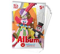 Sabbiarelli Sand-it For Fun - Album Il Circo: 5 Disegni da Colorare con la Sabbia (sabbia non inclusa), Gioco per Bambini Anni 5+