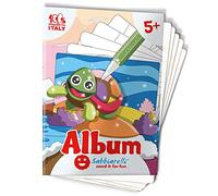 Sabbiarelli Sand-it For Fun - Album Il Mare: 5 Disegni da Colorare con la Sabbia (sabbia non inclusa), Gioco per Bambini e Bambine Anni 5+