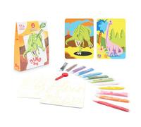 Sabbiarelli Sand-it For Fun - Bag Dino | Mini Kit di Sand Art a Tema Dinosauri 100% Made in Italy con Sabbia Colorata e Disegni Adesivi | Lavoretti Creativi Bambino 5-6-7-8-9-10-11-12 anni