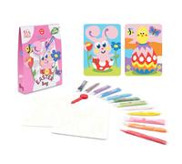 Sabbiarelli Sand-it For Fun - Bag Easter, Mini-set Creativo di Sand Art per Bambini 5+: 12 Bustine di Sabbia Colorata e 2 Fogli Adesivi A6 con Disegni di Pasqua - Attività Manuale, Lavoretti Pasquali