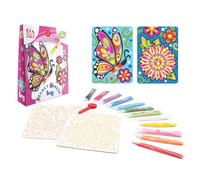 Sabbiarelli Sand-it For Fun - Bag Secret Garden | Mini Kit di Sand Art a Tema Fiore e Farfalla 100% Made in Italy con Sabbia Colorata e Disegni Adesivi | Hobby Creativi Adulti e Ragazzi 10+