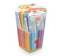 Sabbiarelli Sand-it For Fun - Basket: Kit Eco-friendly 12 Penne Ricaricabili di Sabbia Colorata con 2 Spellicolini Inclusi, Multicolore, Colori brillanti