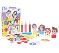 Sabbiarelli Sand-it For Fun - Kit Famiglia GBR, Set Creativo di Sand di Art per Bambini 5+: 6 Penne di Sabbia Colorata e 5 Fogli Adesivi A5 - Gioco da Tavolo 2 in1: Sandpainting e Gioco Collaborativo