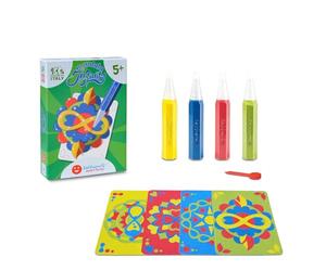 Sabbiarelli Sand-it For Fun - Kit Mandala Infinity 5+ | Kit di Sand Art 100% Made in Italy con Sabbia Colorata, Disegni Adesivi e Accessori | Lavoretti Creativi per Bambino 5-6-7-8-9-10-11-12 anni