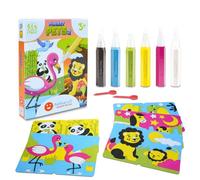 Sabbiarelli Sand-it For Fun - Kit Pianeta Cuccioli 2, Set Lavoretti Creativi, Colorare con la Sabbia, Gioco 2 in 1 Educativo e Associativo, Attività Manuale, Idea Regalo Compleanno o Natale Bambini 3+