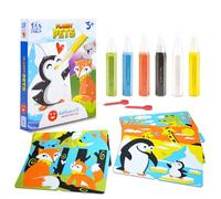 Sabbiarelli Sand-it For Fun - Kit Planet Pets Pianeta Cuccioli - Set Lavoretti Creativi: Colora con la Sabbia gli animali, Regalo di Compleanno Bambini dai 3 ai 6-9 anni