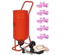 Sabbiatrice Aérogommeuse Mobile Su Rotelle 56,70L 90lb 41L + 20 Ugelli