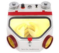 Sabbiatrice dentale con controllo a pedale, luce LED e ampia finestra, sabbiatura fine per uso in laboratorio
